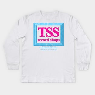 TSS RECORD SHOP LONG ISLAND NEW YORK Kids Long Sleeve T-Shirt